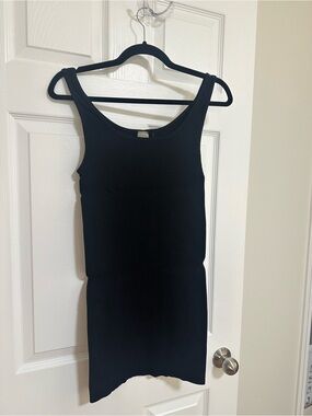 Black Sleeveless Ribbed Bodycon/Tank Dress - Women